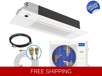 MRCOOL DIY 12K-BTU Cassette Mini Split H-Heat Pump (-22°F) E-Star: 22.2 SEER2/12.5 EER/10.8 HSPF